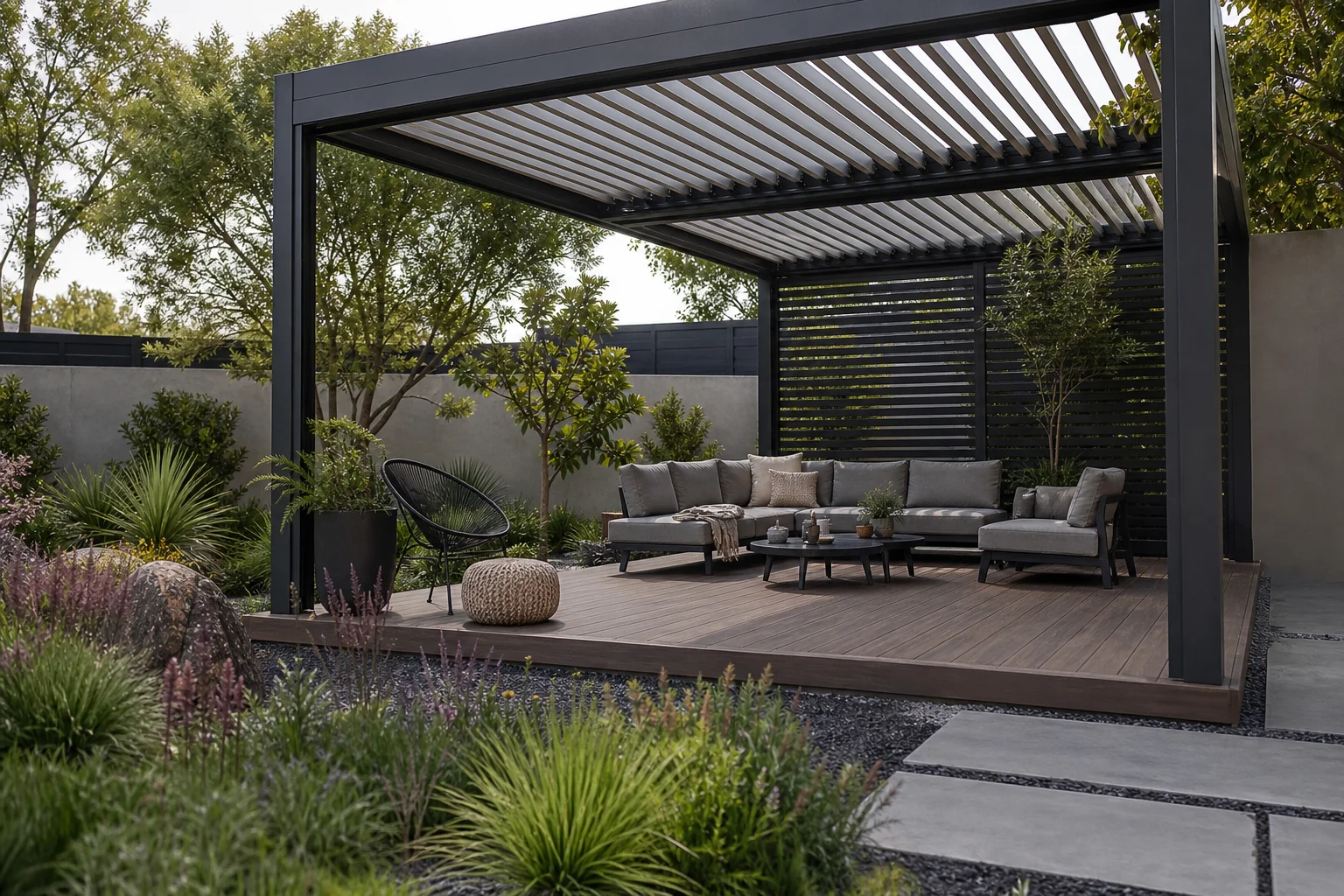 Kamelya ve Pergola uygulama detayi