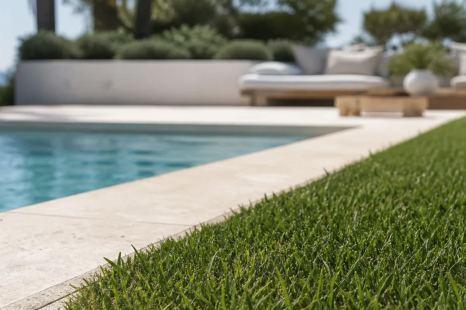 Paspalum rulo çim yüzeyinde sık yeşil doku